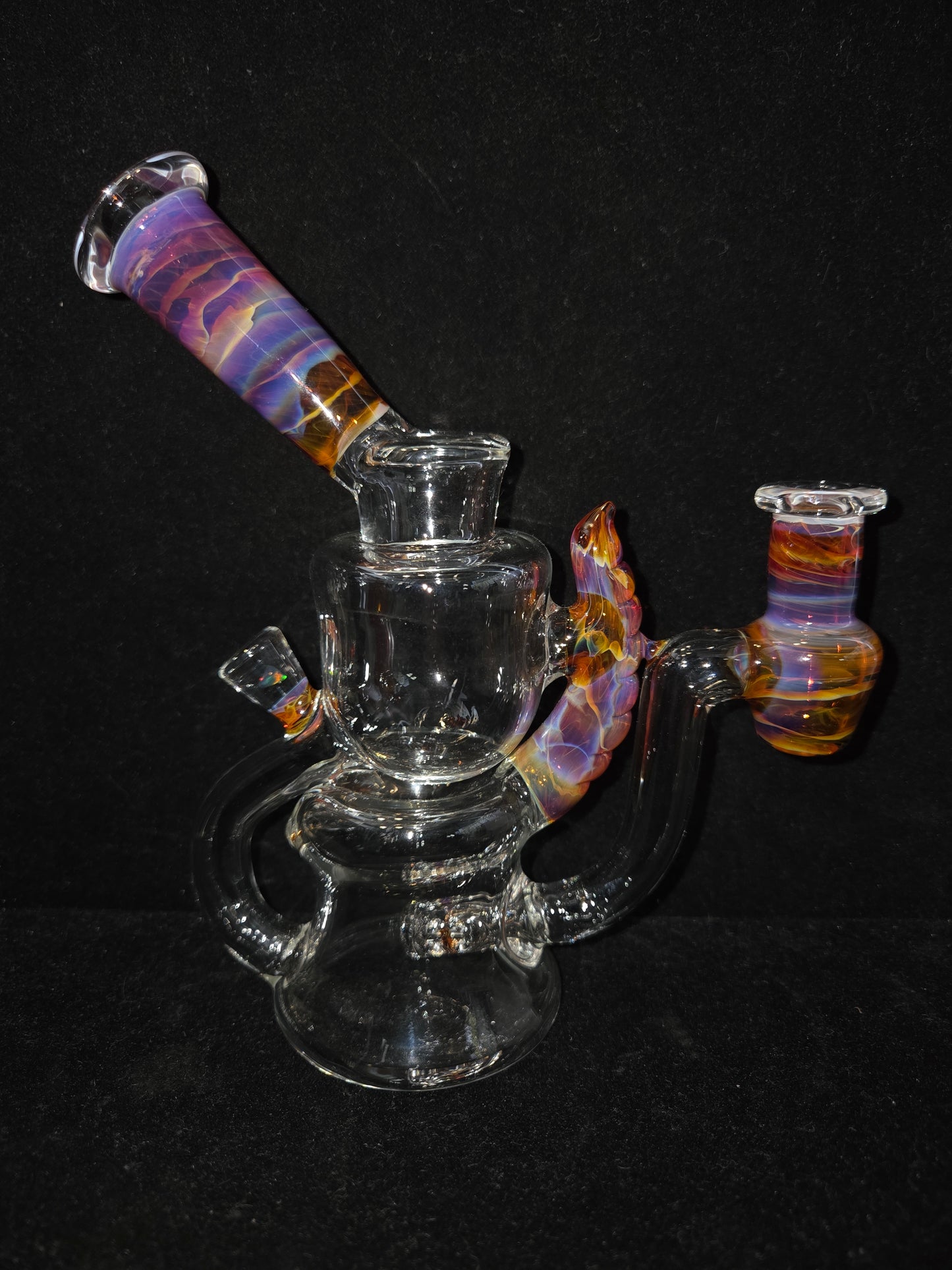 Garner Glass Horn Dumper - Amber Purple