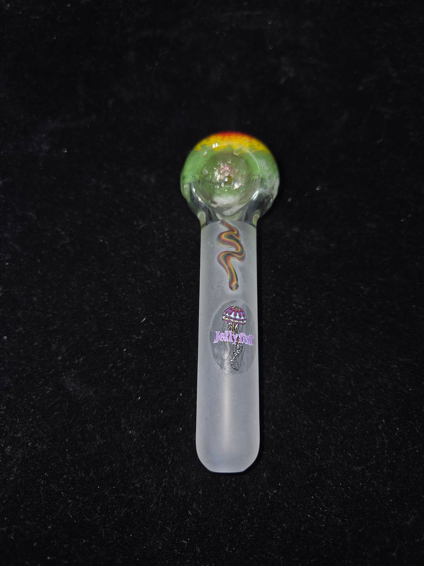 JFG Rasta Frosted Frit Head Spoon Pipes