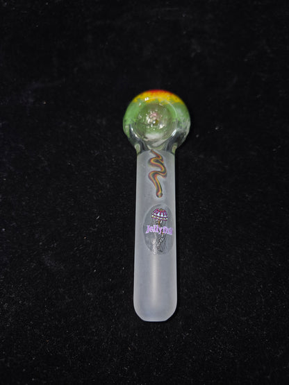 JFG Rasta Frosted Frit Head Spoon Pipes