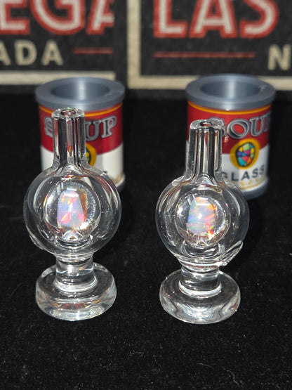 Soup Glass Clear Bubble Caps w/ Opal