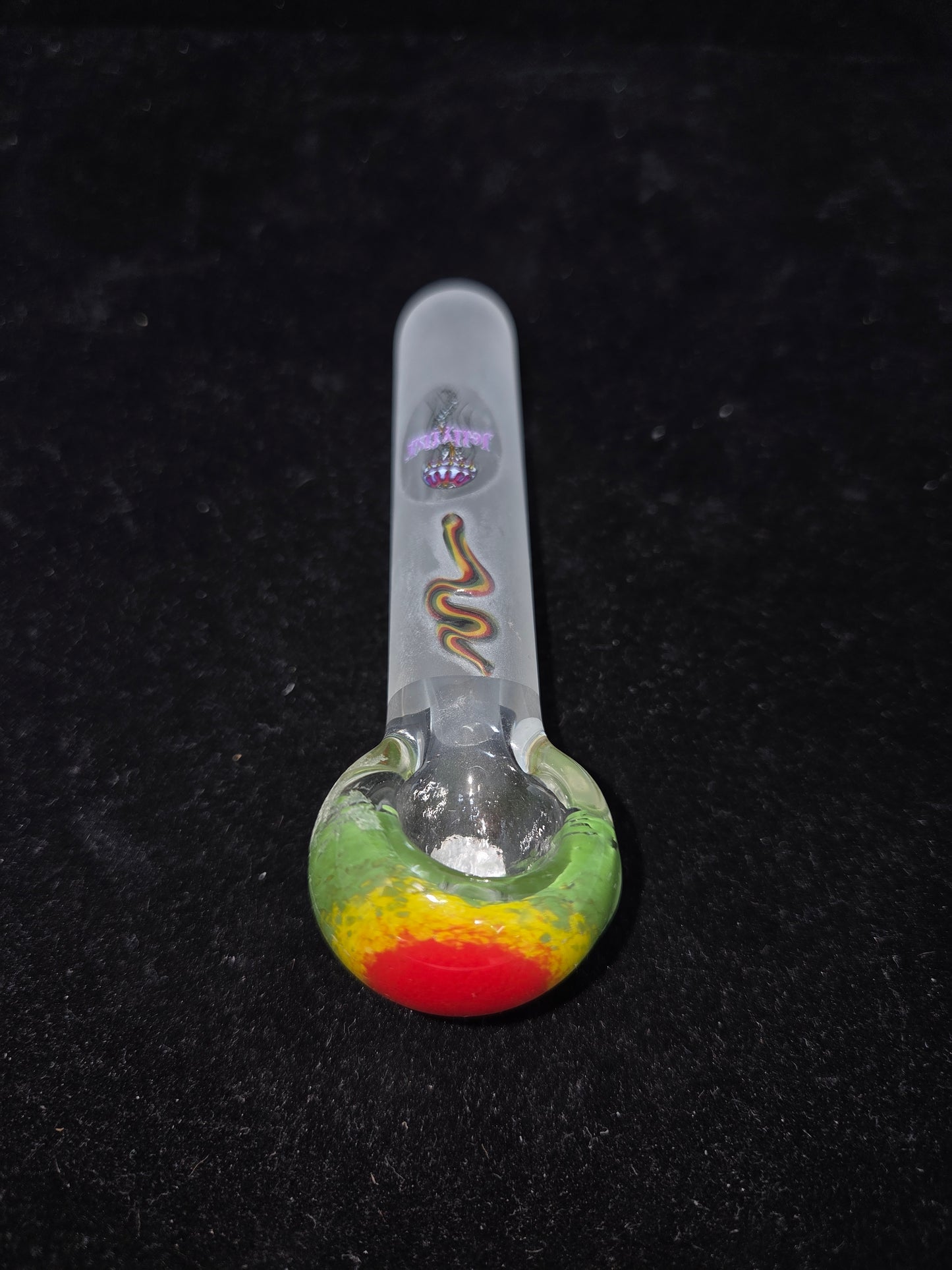 JFG Rasta Frosted Frit Head Spoon Pipes