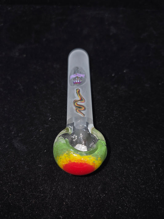 JFG Rasta Frosted Frit Head Spoon Pipes