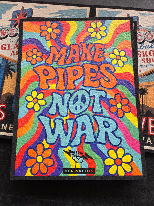 Glass Roots x Mood Mats Make Pipes Not War Mat