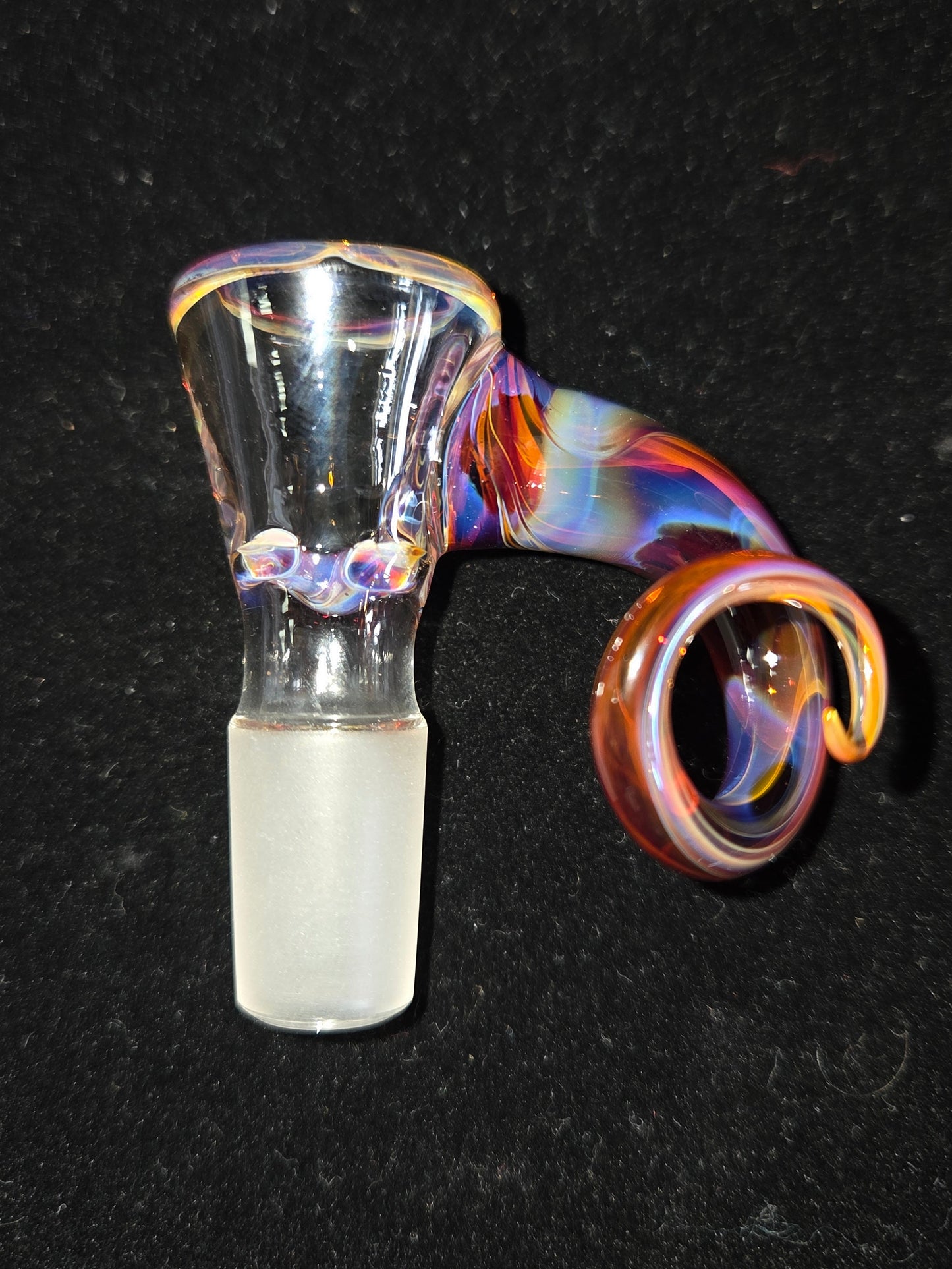 Papa PGlass 14mm Twisty Horn Slide - Amber Purple
