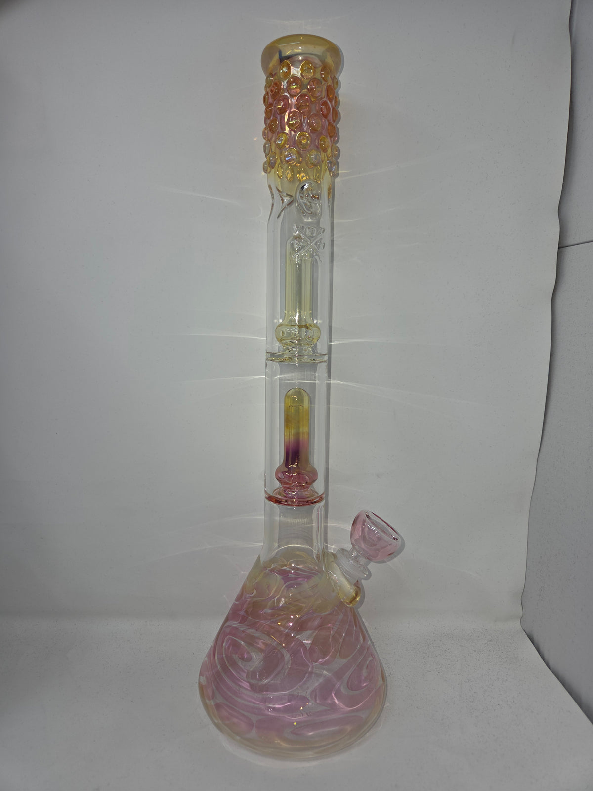 16" 38x4 Gold/Silver Fumed Triple Perc Beakers