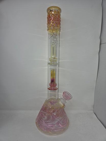 16" 38x4 Gold/Silver Fumed Triple Perc Beakers