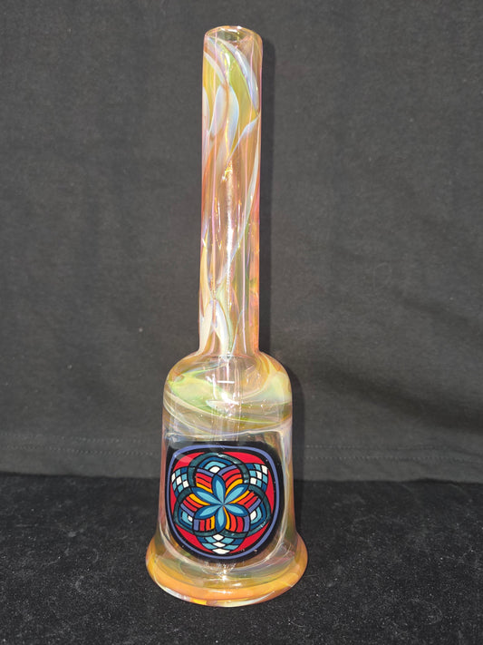 Glass Smith Fumed Fillacello Sake Bottle
