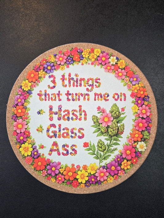 Mattitude Mats 7" Round- Three Things Flowers