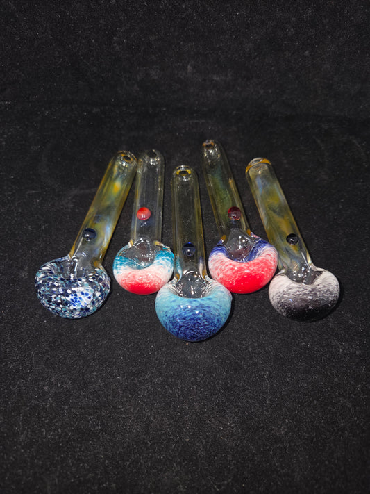 JFG Assorted Frit Head Fume Spoon Pipes
