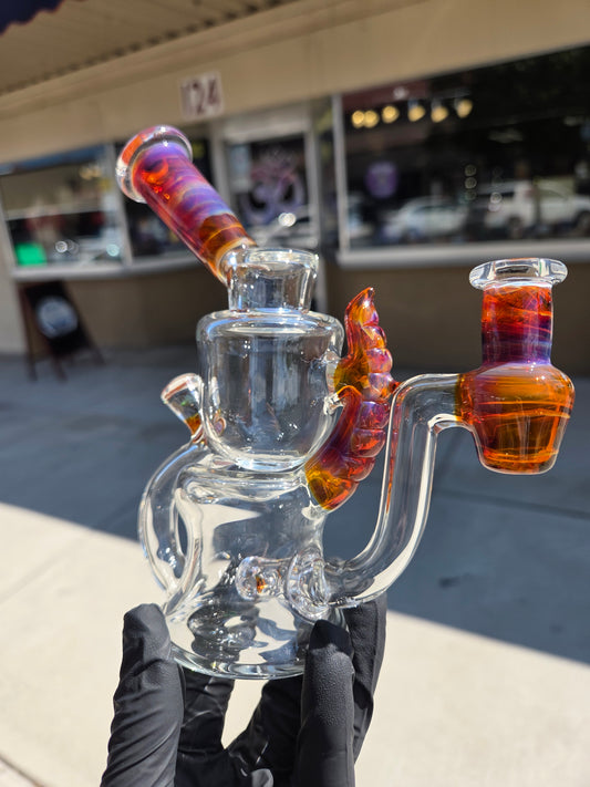 Garner Glass Horn Dumper - Amber Purple