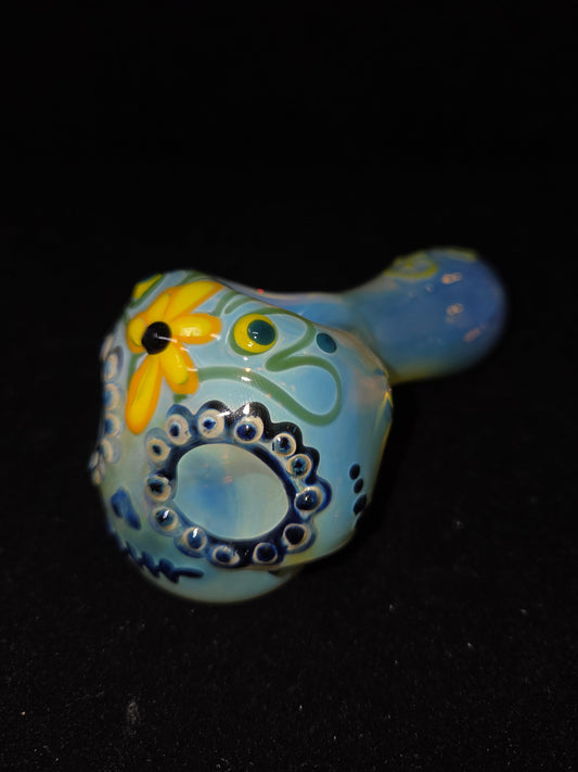 Solfire Glass Sugar Fumed Skull Pipe