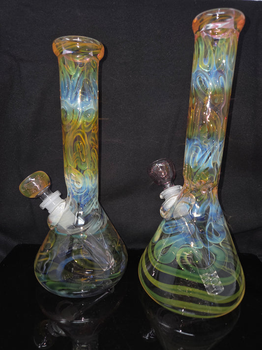9" 32x4 Fully Gold/Silver Fumed Beakers