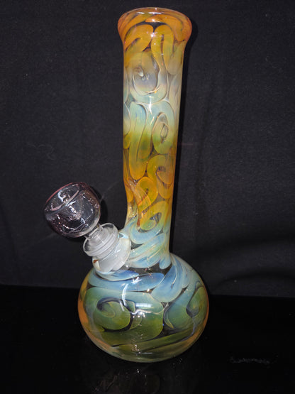 8" 32x4 Fully Gold/Silver Fumed Bell Bottom Beakers