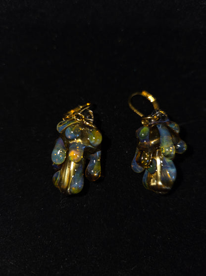 Windstar Glass Drippy Mushroom Earrings