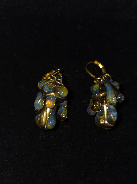Windstar Glass Drippy Mushroom Earrings