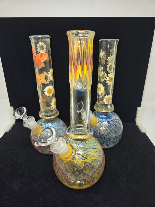 Oregon Made Glass Round Bottom 10" Tubes - Downstem