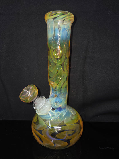 8" 32x4 Fully Gold/Silver Fumed Bell Bottom Beakers