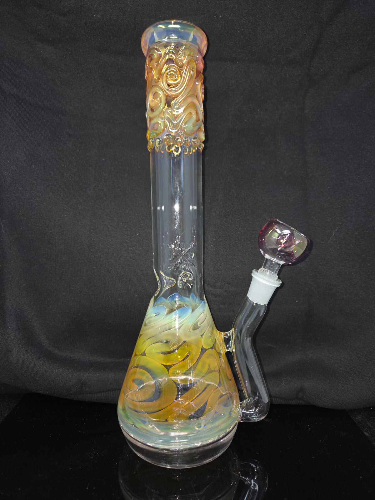 12" 38x4 Gold/Silver Fumed Halo Beakers