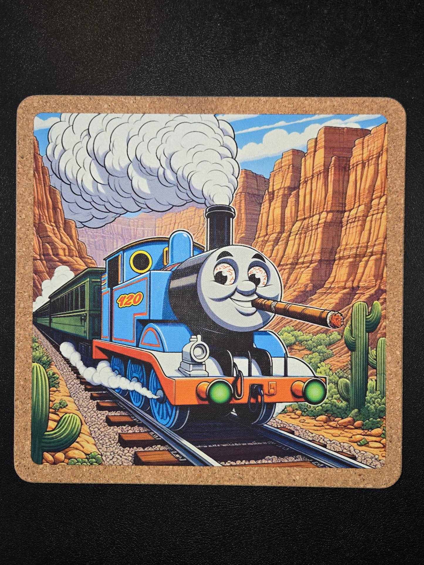 Mattitude Mats 7.25" Square- Thommy the Toking Engine