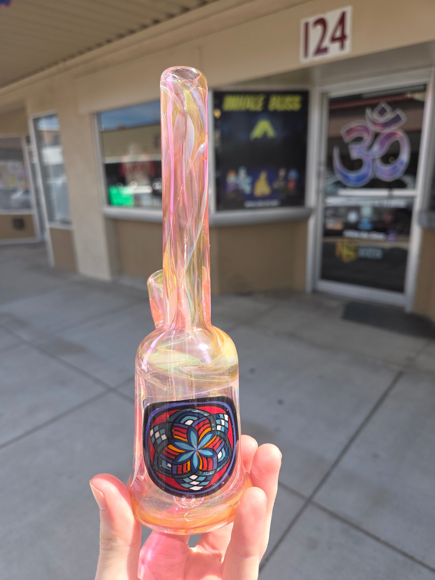 Glass Smith Fumed Fillacello Sake Bottle