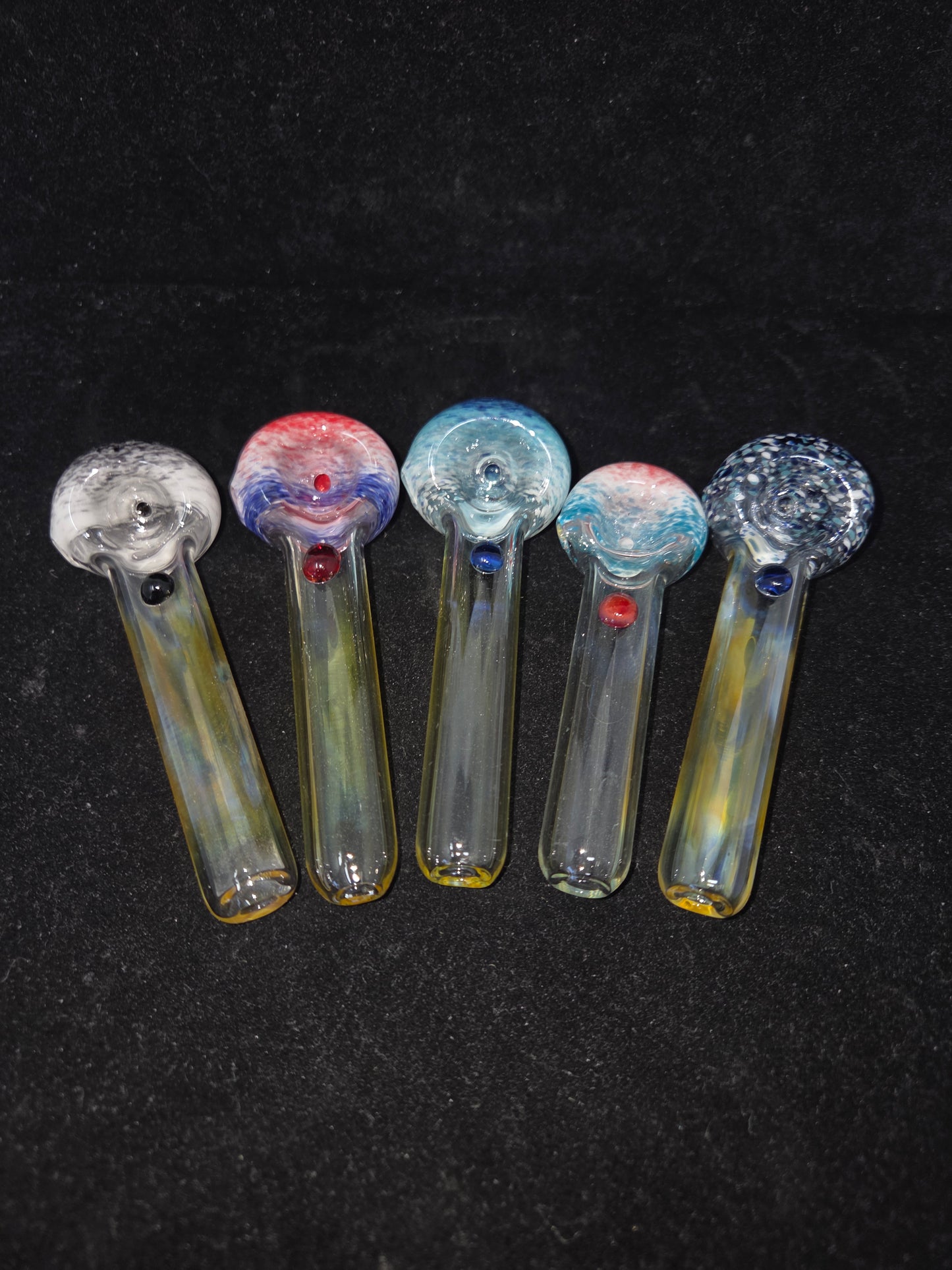 JFG Assorted Frit Head Fume Spoon Pipes