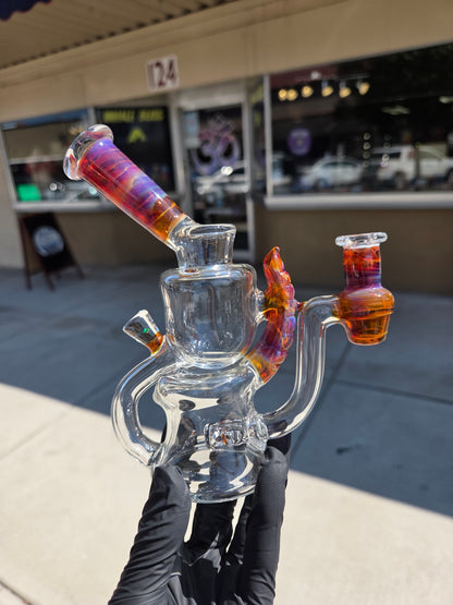Garner Glass Horn Dumper - Amber Purple