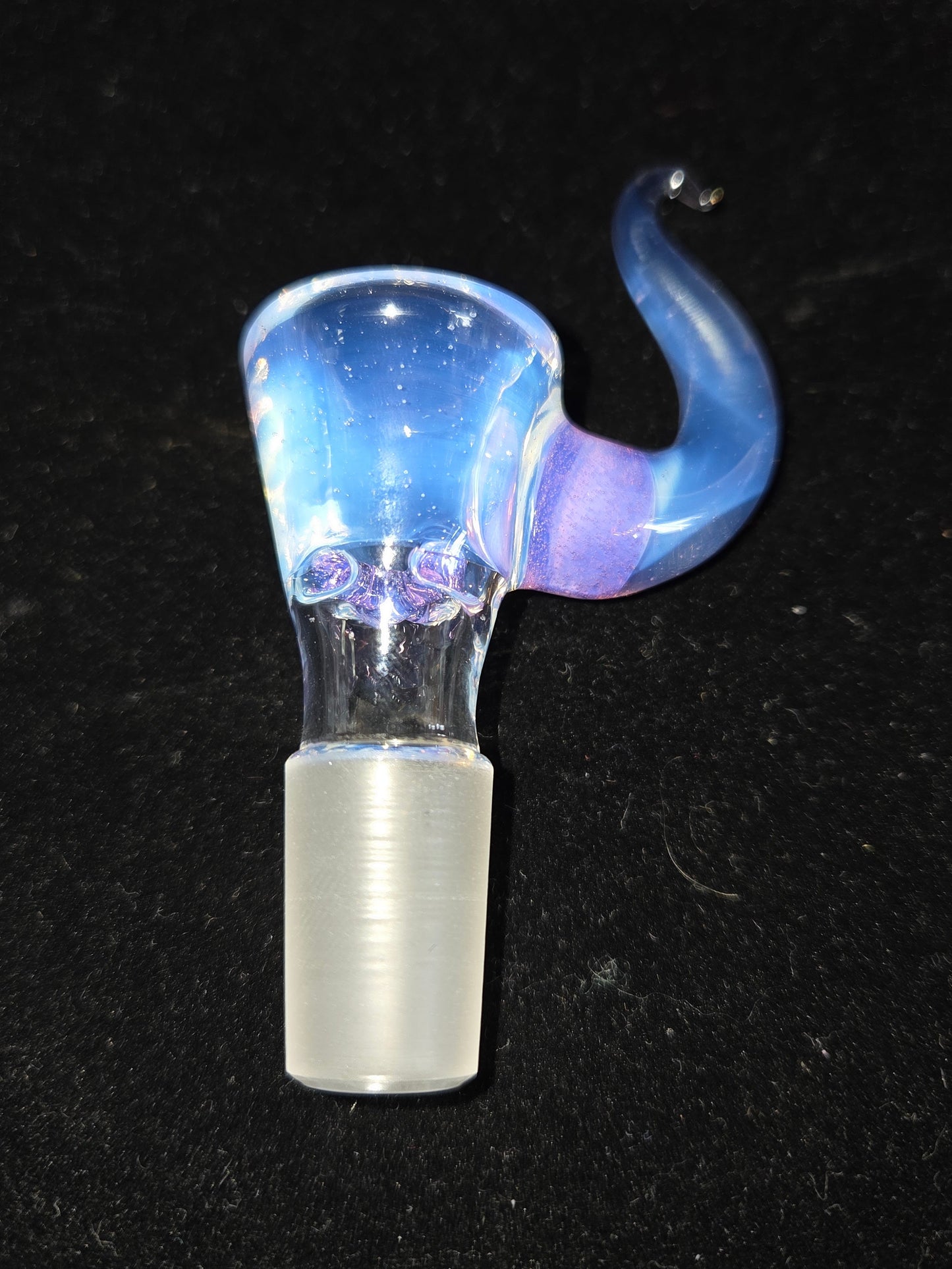 Hannya Glass 14mm Pretty Up-Horn Slide - Ghost and Lilac