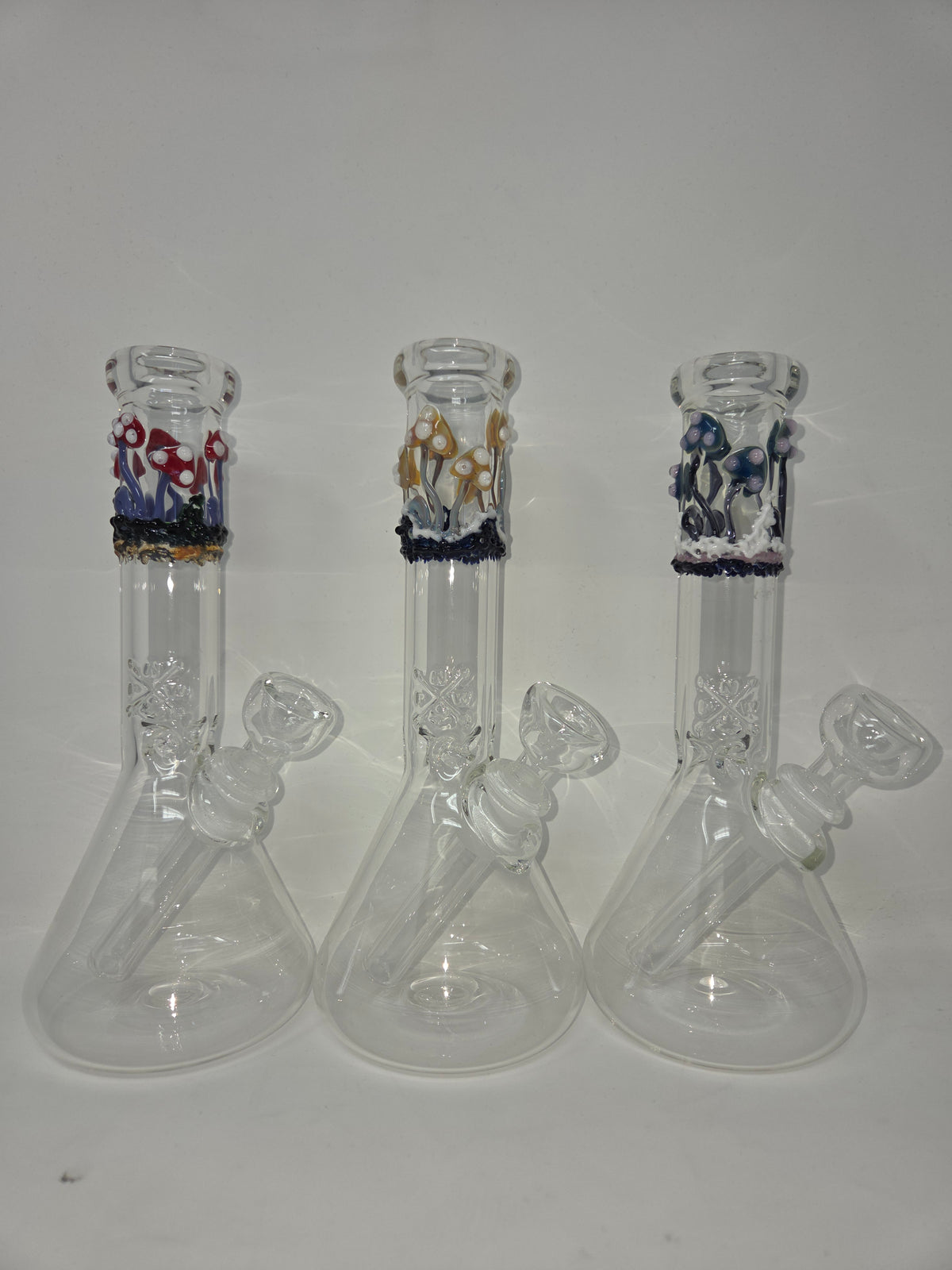 9" 32x4 Clear Mushroom Beakers