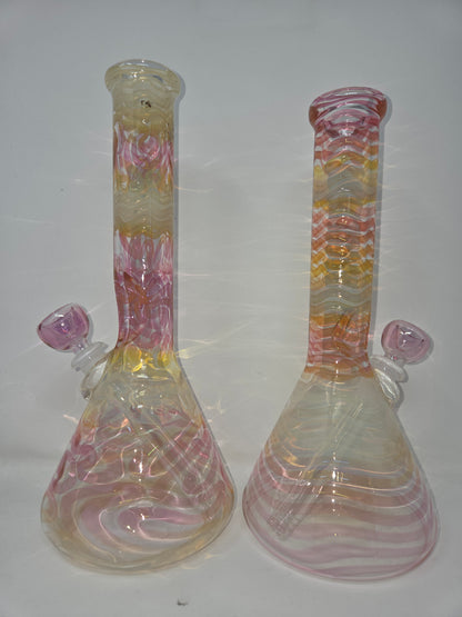 11" 38x4 Fully Gold/Silver Fumed Beakers