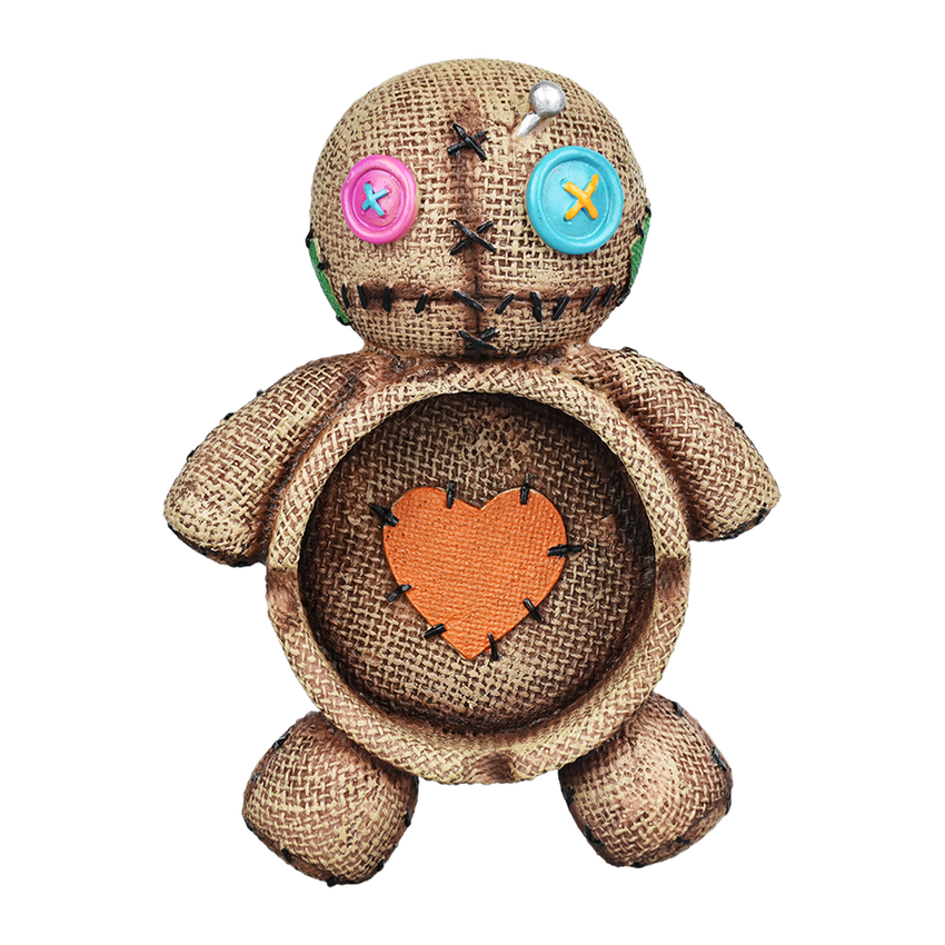 Sewn Canvas Doll Ceramic Ashtray | 3.5"