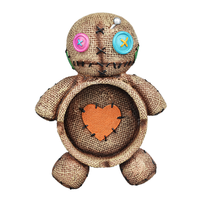 Sewn Canvas Doll Ceramic Ashtray | 3.5"