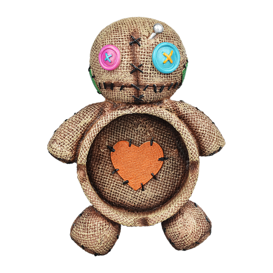 Sewn Canvas Doll Ceramic Ashtray | 3.5"