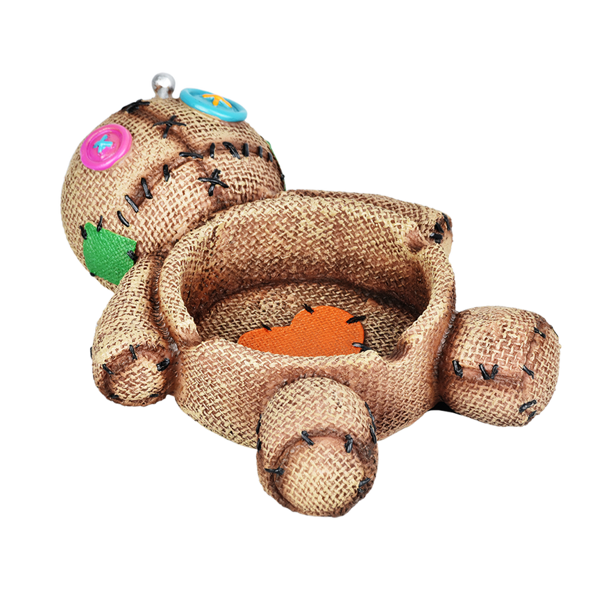 Sewn Canvas Doll Ceramic Ashtray | 3.5"