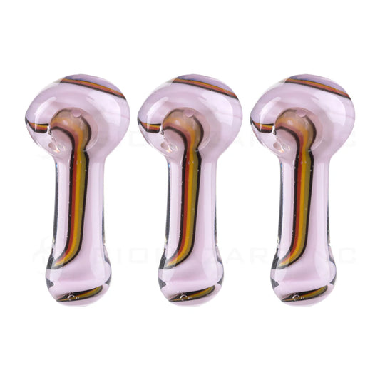 3.5" Pink Slyme w/ Rasta Lines Hand Pipe