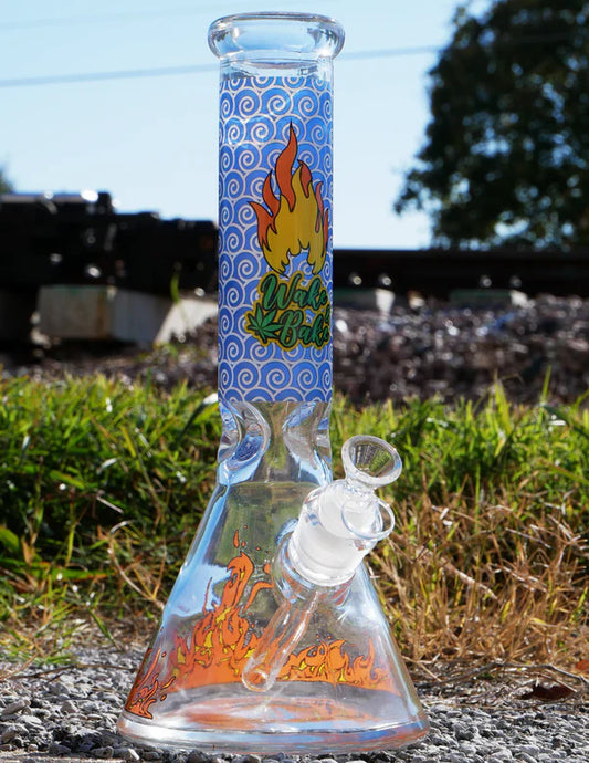 12" Soda-Lime Glass Beaker - Fire and Water
