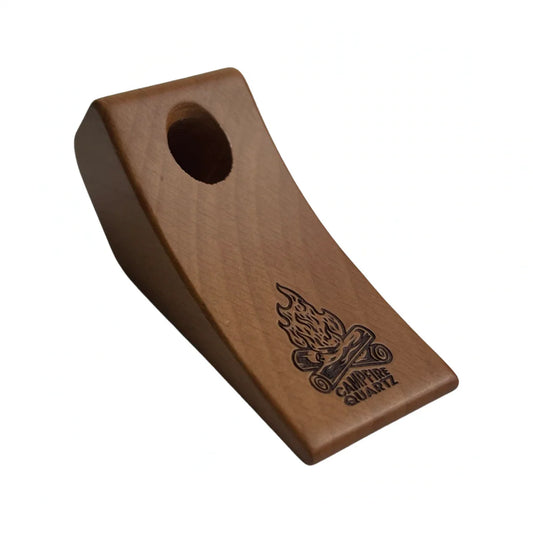 Campfire Quartz Wooden Display Stand - 10mm