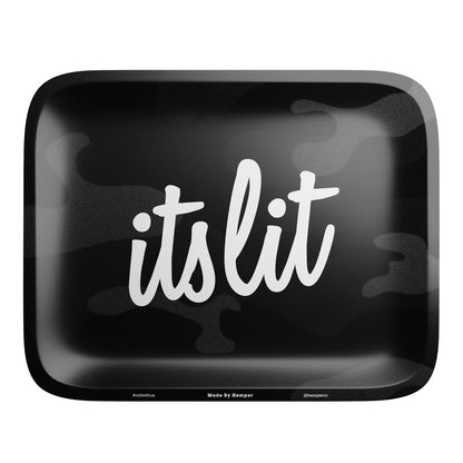 HEMPER  - It's Lit Black Camouflage Rolling Tray