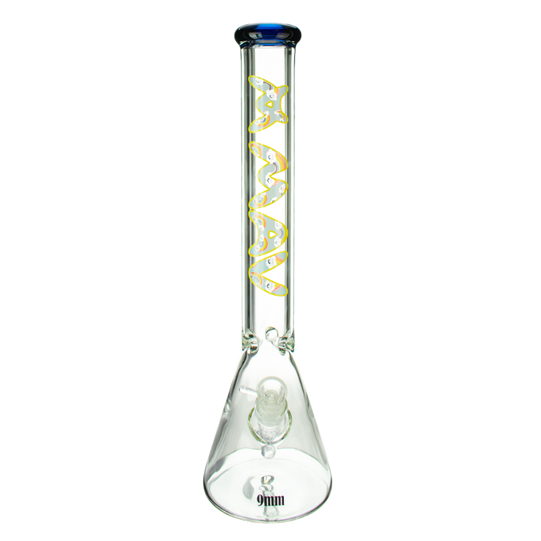 18" x 9mm High Rainbow Specialty Slab Beaker Bong