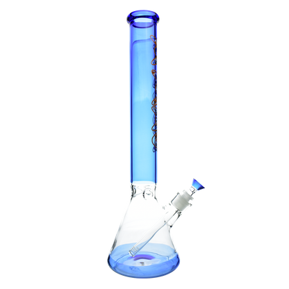 Ink Blue Koi 18" Full Color Beaker Bong