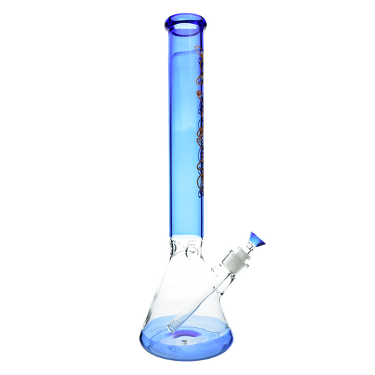 Ink Blue Koi 18" Full Color Beaker Bong
