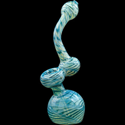 Color Raked Fumed Sherlock Bubbler Pipe