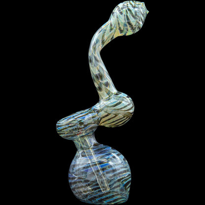 Color Raked Fumed Sherlock Bubbler Pipe