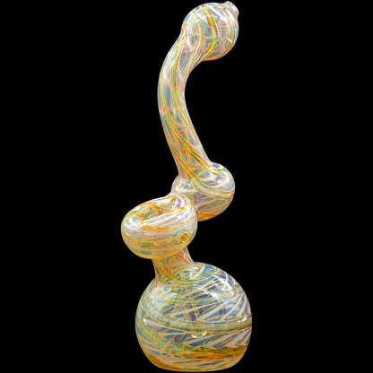 Color Raked Fumed Sherlock Bubbler Pipe