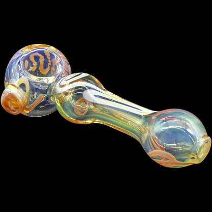 The "Painted Warrior Spoon" Glass Pipe