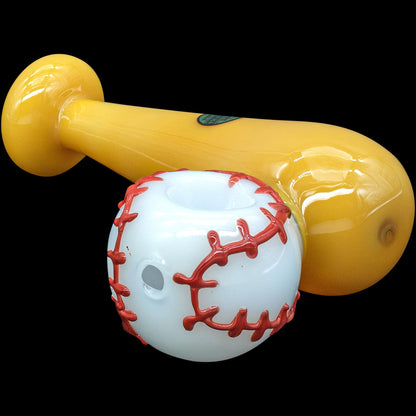 "420 Stretch" Bat & Baseball Glass Pipe