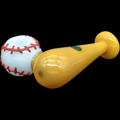 "420 Stretch" Bat & Baseball Glass Pipe