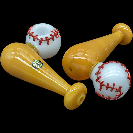 The "420 Stretch" Bat & Baseball Glass Pipe