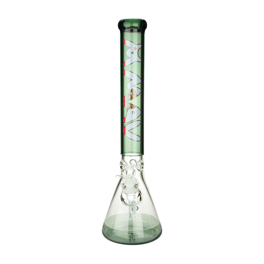 18" California Flag Special Edition Black 2 Tone Beaker Bong