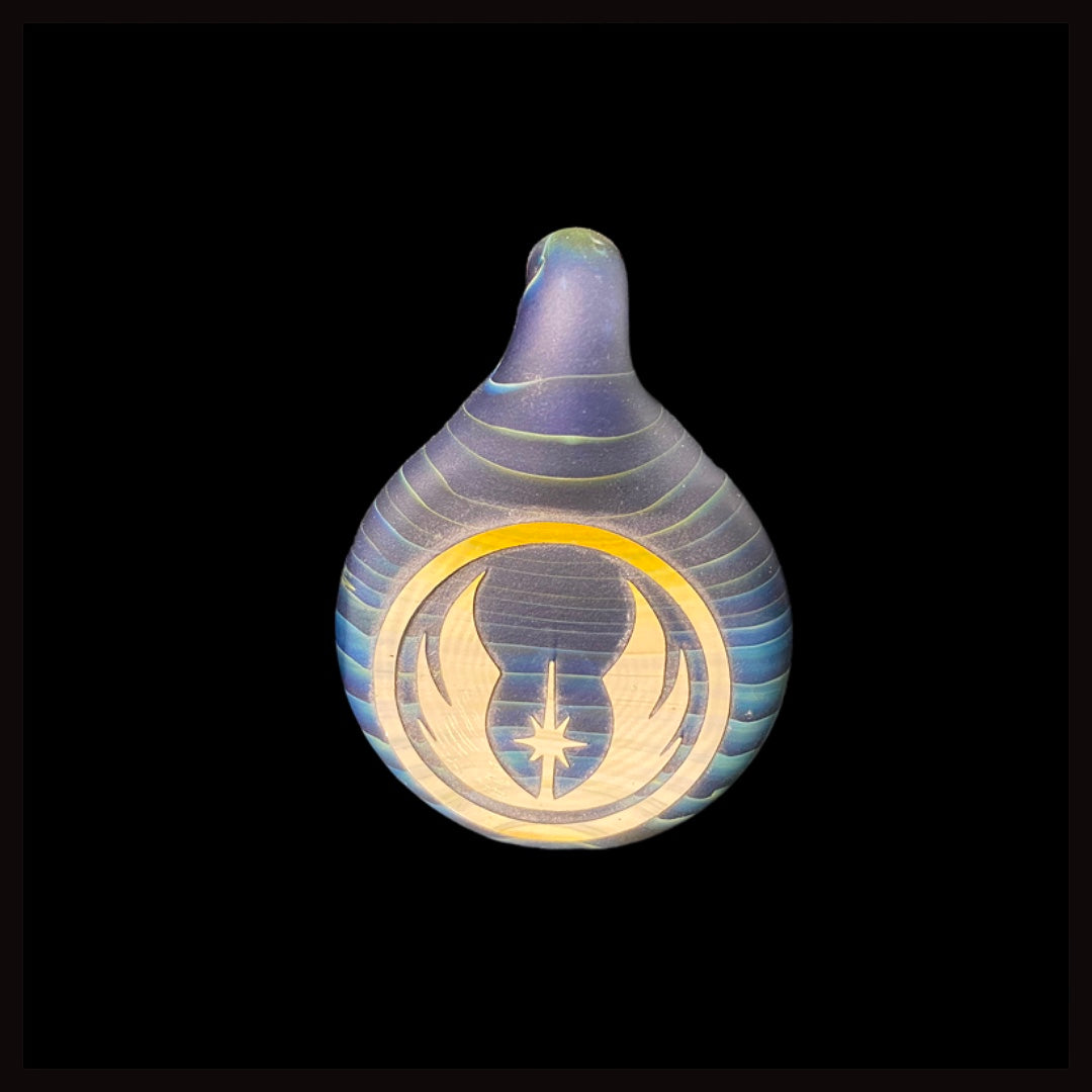Dawg House Glass Sandblasted Pendant