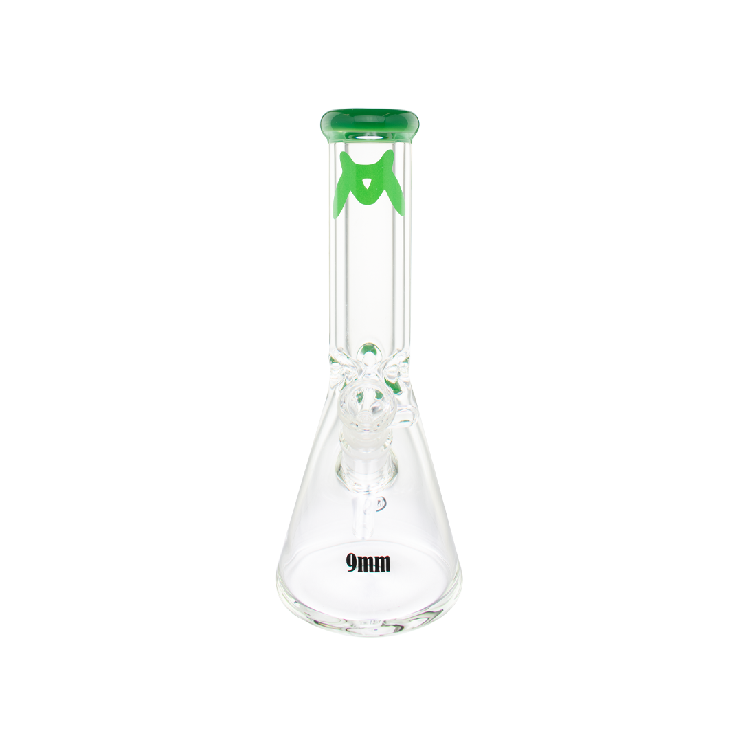 12" x 9mm Classic Beaker Bong Color Accent